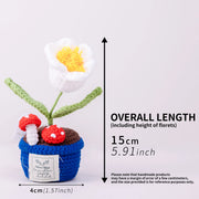 Série de pots de fleurs au crochet YSHomy avec lumière