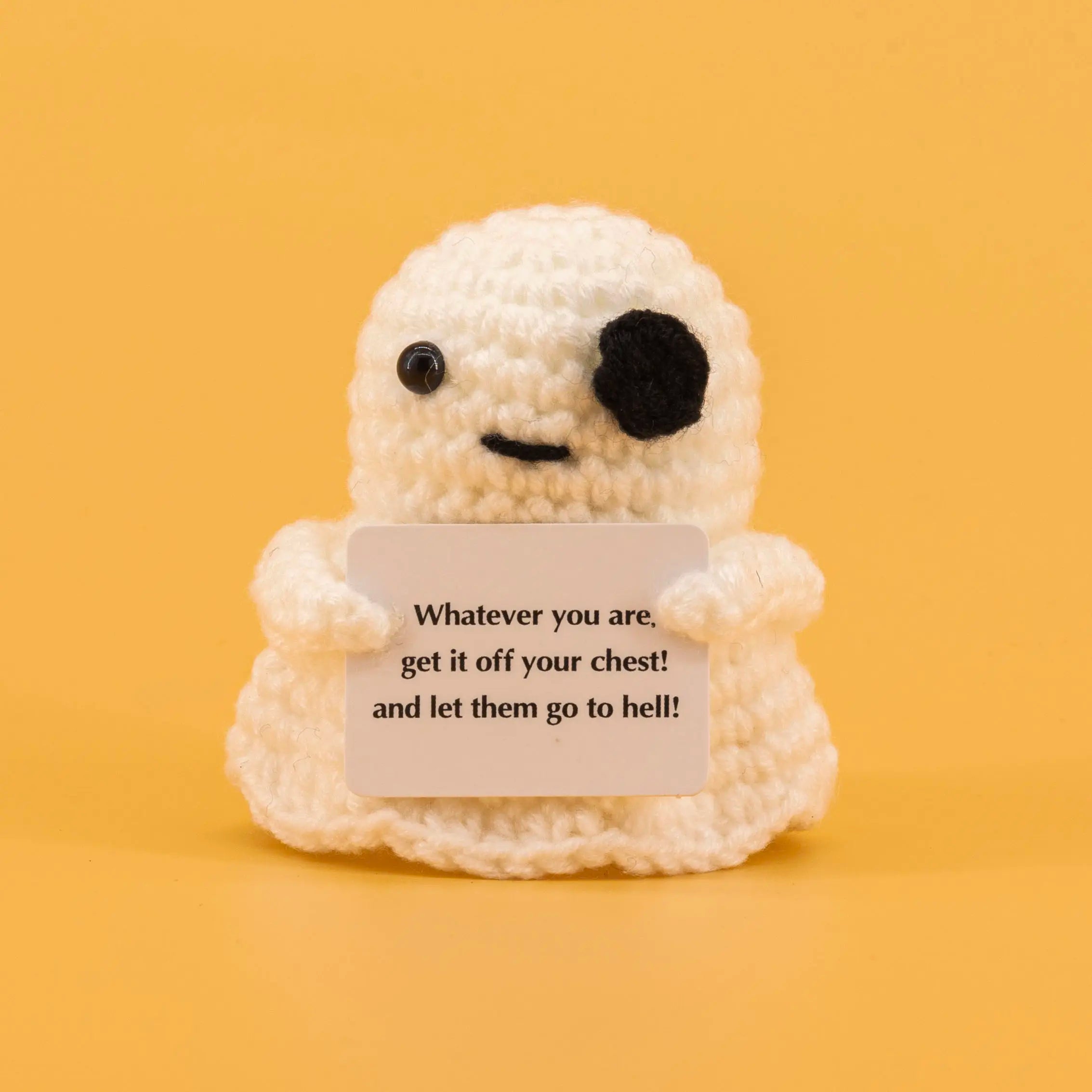 YSHomy Emotional Support Crochet Ghost Toy & Potato Pickle Set