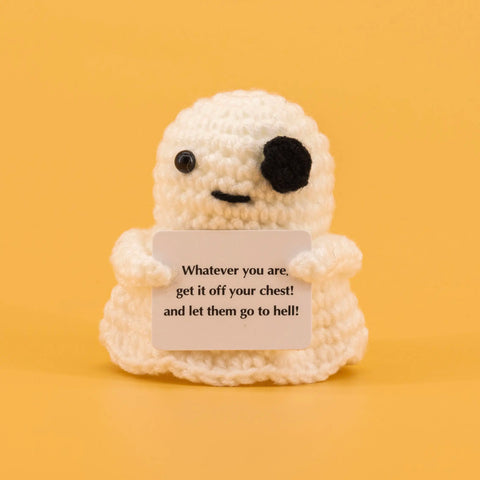 YSHomy Emotional Support Crochet Ghost Toy & Potato Pickle Set
