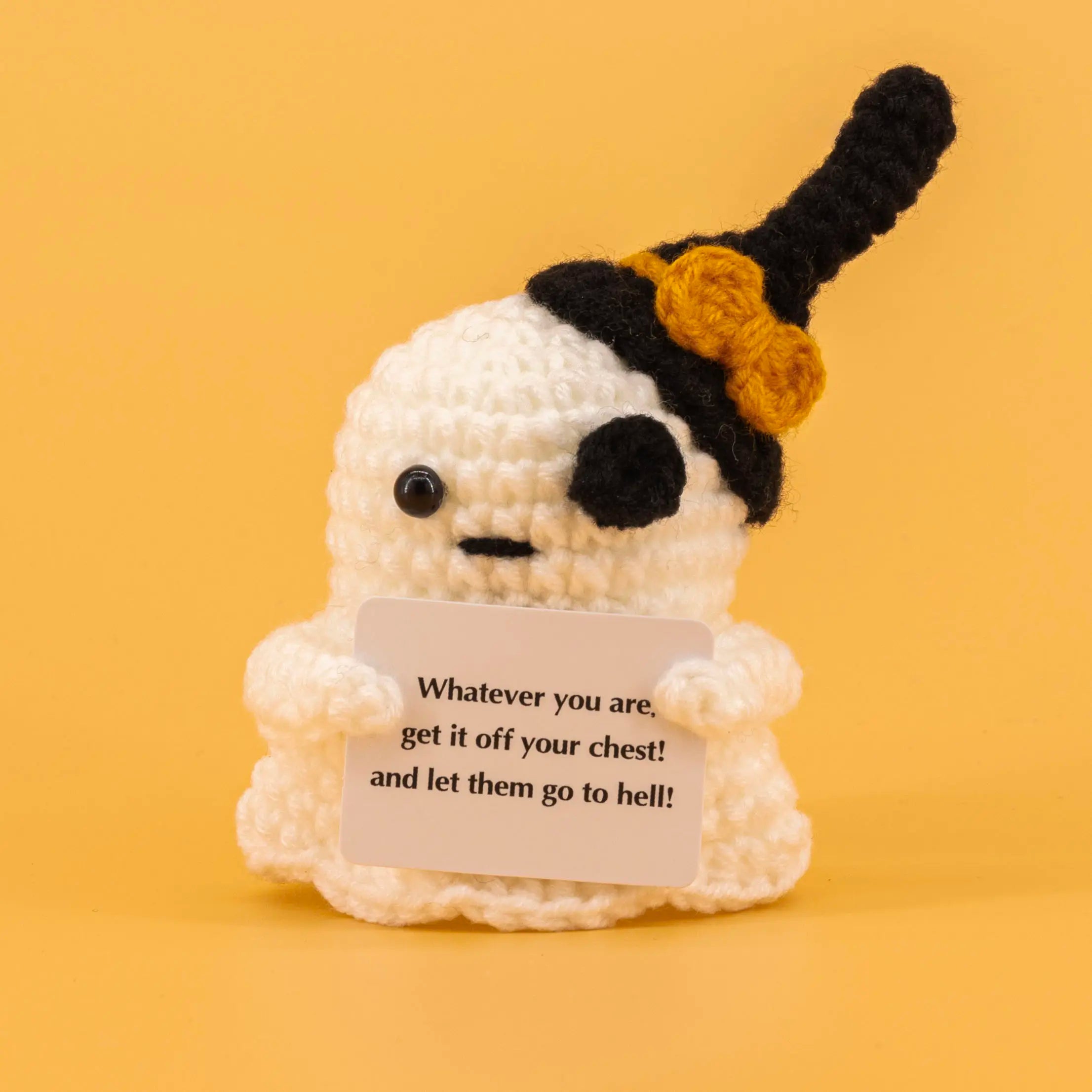 YSHomy Emotional Support Crochet Ghost Toy & Potato Pickle Set