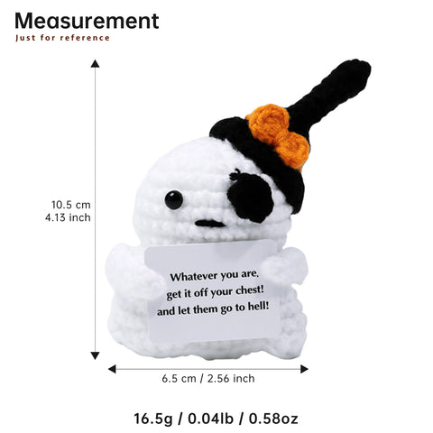 YSHomy Emotional Support Crochet Ghost Toy & Potato Pickle Set