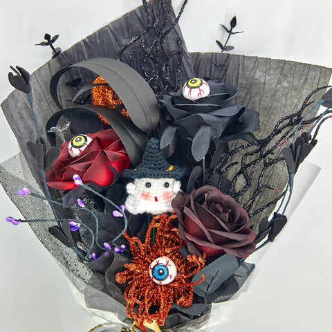 YSHomyHalloween Crochet fantasma &amp; Ojos Bouquet