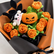 YSHomy Crochet Halloween Bouquet with Pumpkin & Ghost