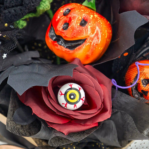 YSHomyHalloween Crochet rosa negra Bouquet