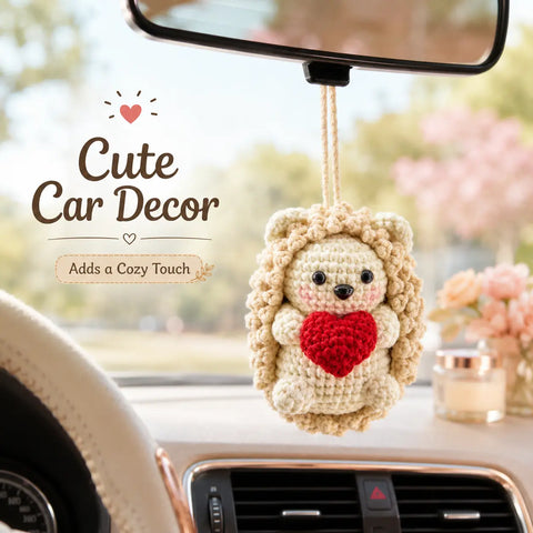 YSHomy Cute Crochet Hedgehog Car Hanging