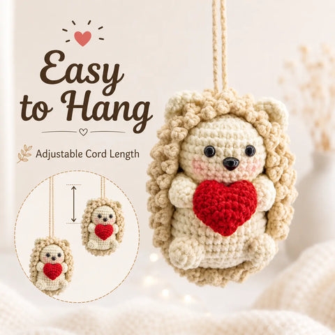 YSHomy Cute Crochet Hedgehog Car Hanging