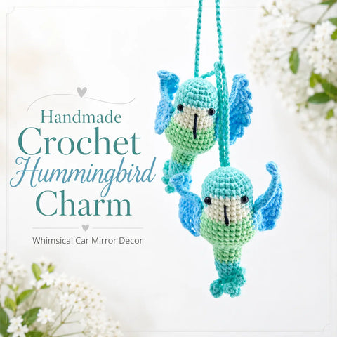 YSHomy Cute Crochet Hummingbird Car Hanging
