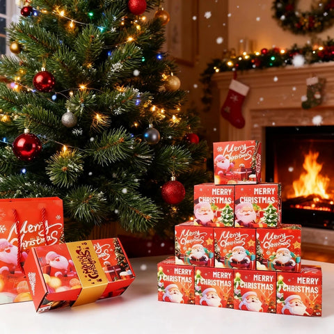 Christmas Surprise Pop Up Box with 16 PCS Exploding Box-Red