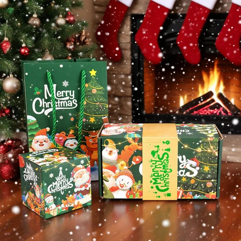 Christmas Surprise Pop Up Box with 16 PCS Exploding Box-Green