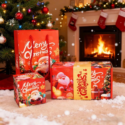 Christmas Surprise Pop Up Box with 16 PCS Exploding Box-Red