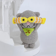 YSHomy Serie de muñecos de ganchillo de gato y pez lindos