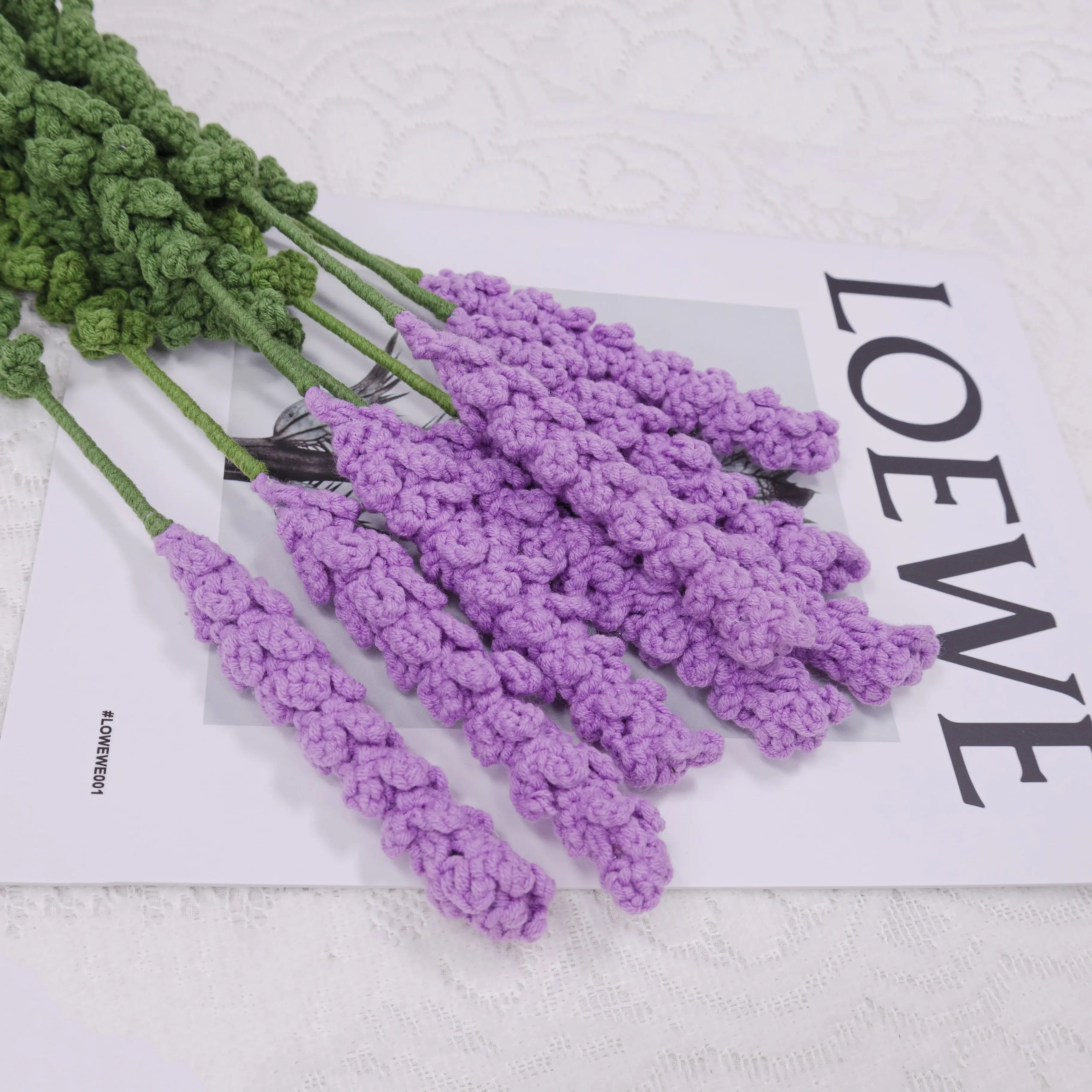 YSHomy Crochet Flowers of Lavender (Set of 3)