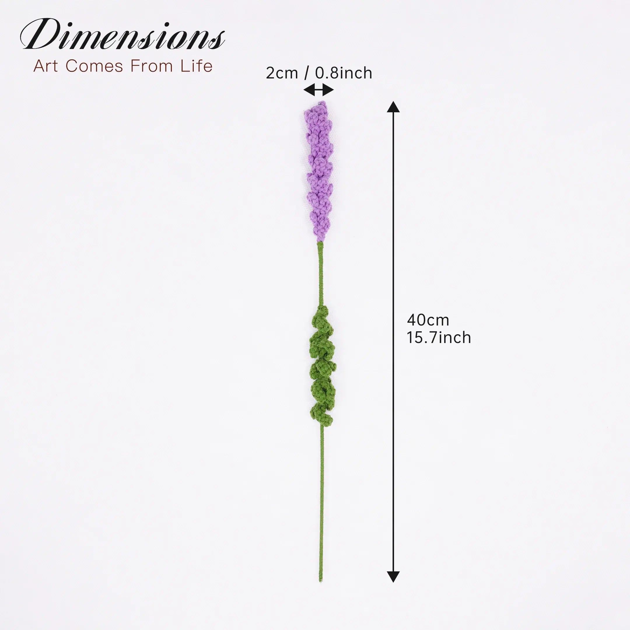 YSHomy Crochet Flowers of Lavender (Set of 3)
