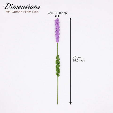 YSHomy Crochet Flowers of Lavender (Set of 3)