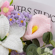 YSHomy Bouquet all'uncinetto con giglio e calla