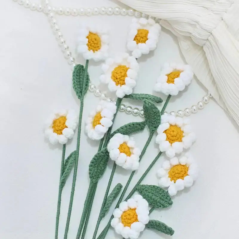 YSHomy Crochet Flowers of Daisy (Set of 3)
