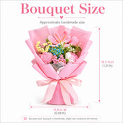 YSHomy かぎ針編みのチューリップとバラの花束