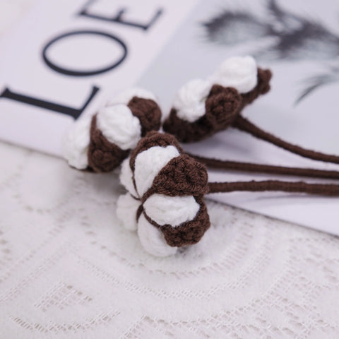 YSHomy Crochet Flowers of Cotton Flowers (Set of 3)