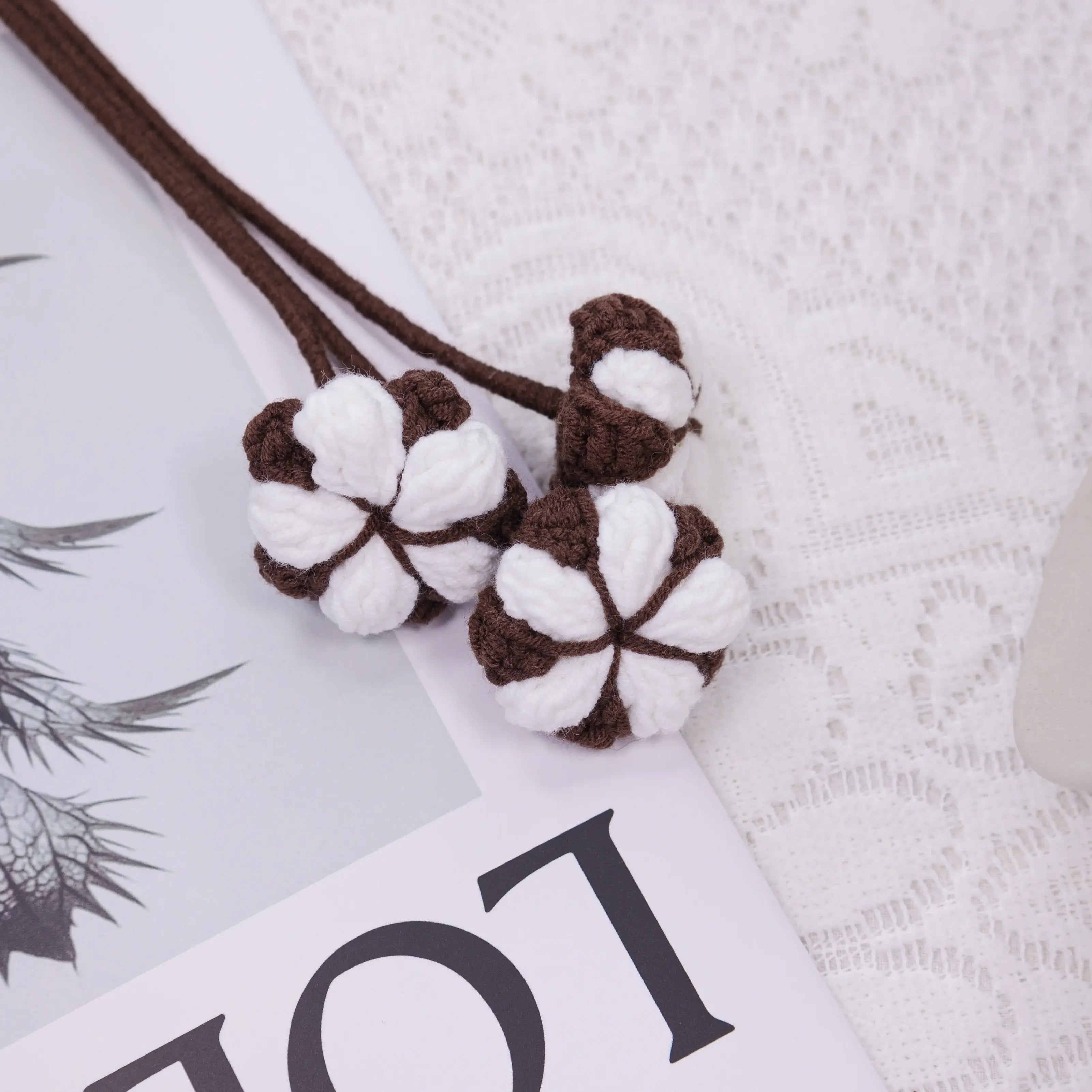 YSHomy Crochet Flowers of Cotton Flowers (Set of 3)