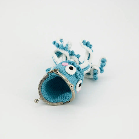 YSHomy Handmade Cute Crochet Octopus Coin Purse & Keychain