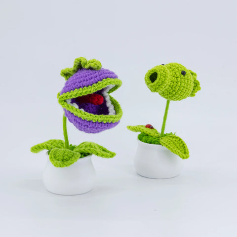 YSHomy Crochet Plants vs. Zombiest Plant Pot