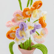 YSHomy Häkel-Moth Orchideen Blumen Set (Keine Vase)