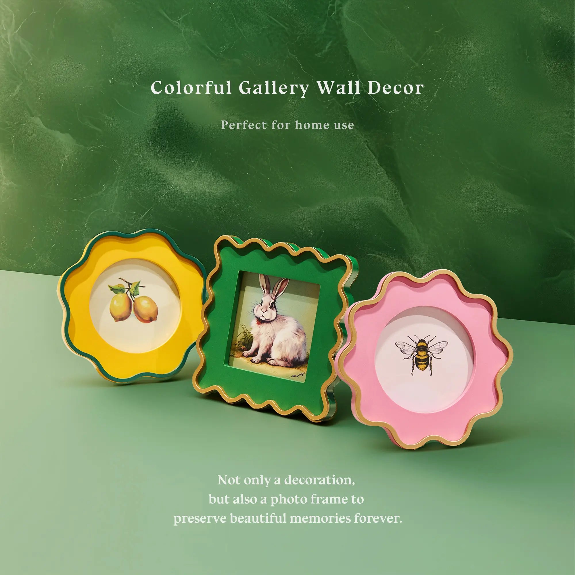 YSHomy Colorful Peacock Collage Photo Frames in Flower Shape for Wall Art