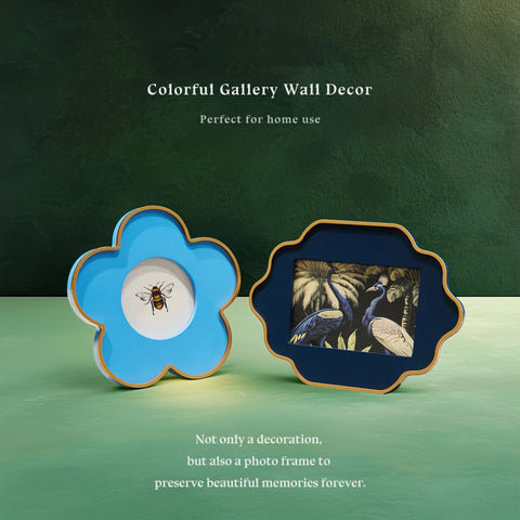YSHomy Colorful Peacock Collage Photo Frames in Flower Shape for Wall Art