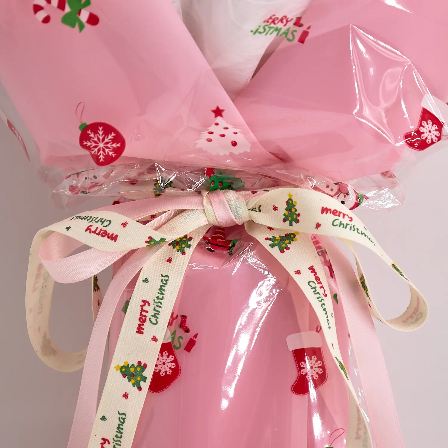 YSHomy Bouquet natalizio all’uncinetto con Babbo Natale e rosa grande