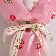 YSHomy Bouquet natalizio all’uncinetto con Babbo Natale e rosa grande