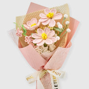 YSHomy Crochet Pink Galsang Flower Bouquet
