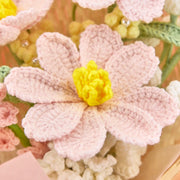YSHomy Crochet Pink Galsang Flower Bouquet