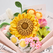 YSHomy Crochet Big Sunflower Rose Tulip Daisy Bouquet