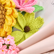 YSHomy Crochet Big Sunflower Rose Tulip Daisy Bouquet