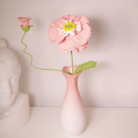 YSHomy Crochet Flowers of Poppy (No Vase)