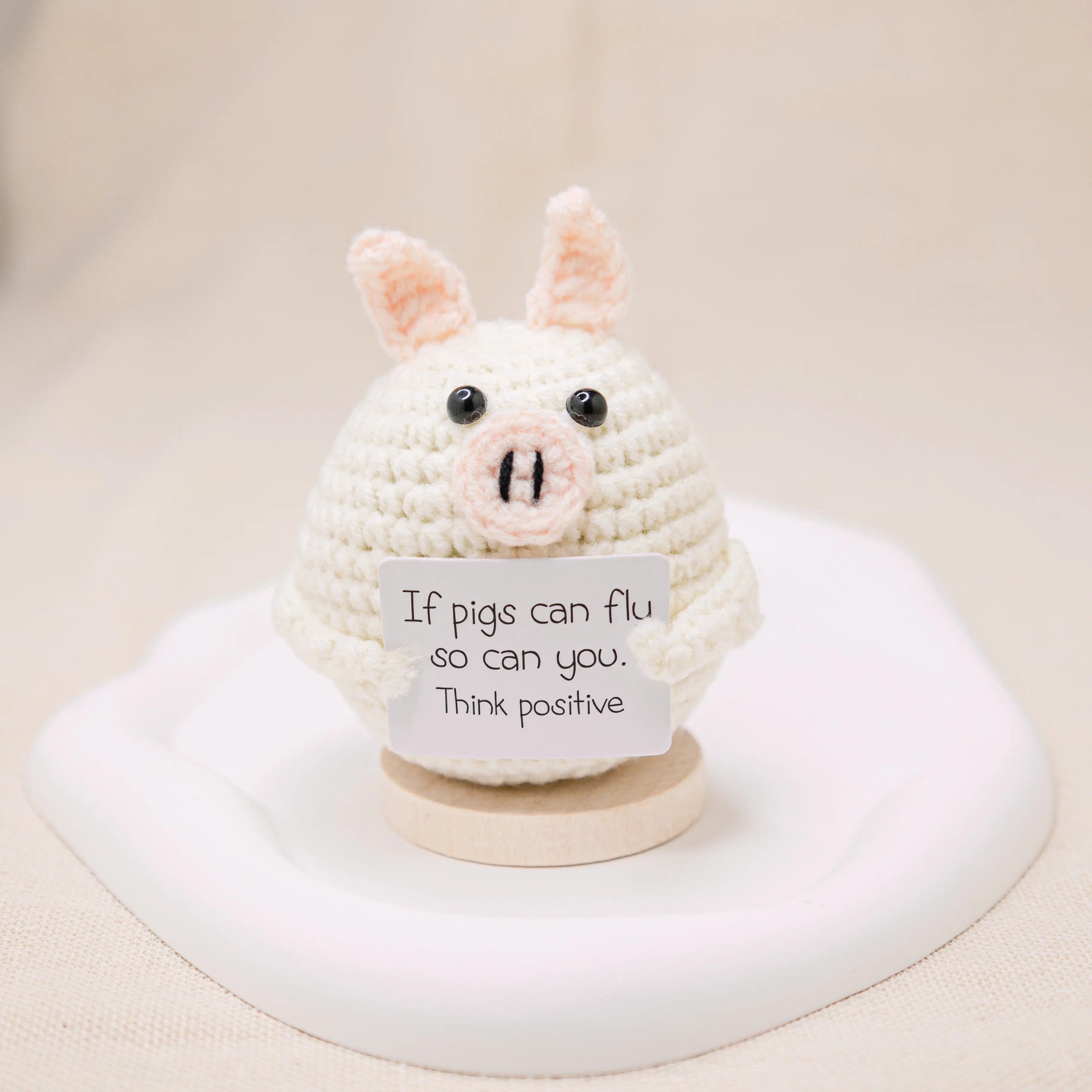 Pomme de terre positive, jouet au crochet de soutien émotionnel, pomme de terre positive au crochet mignon, décor de voiture, cadeau de soutien encourageant, décor de bureau au crochet