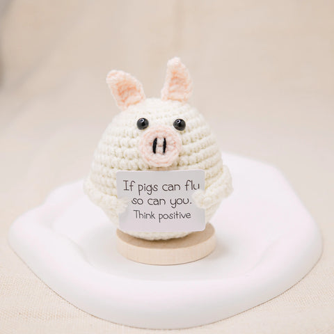 Pomme de terre positive, jouet au crochet de soutien émotionnel, pomme de terre positive au crochet mignon, décor de voiture, cadeau de soutien encourageant, décor de bureau au crochet