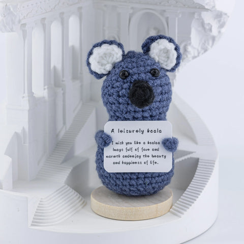 Pomme de terre positive, jouet au crochet de soutien émotionnel, pomme de terre positive au crochet mignon, décor de voiture, cadeau de soutien encourageant, décor de bureau au crochet