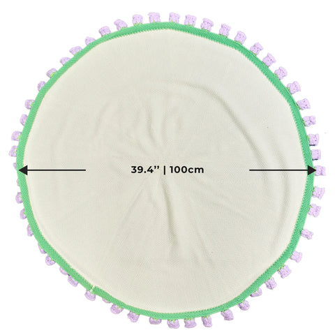 YSHomy Cashmere Crochet Flower Bouquet Blanket-Purple Flowers