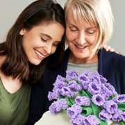 YSHomy Couverture en crochet Motif fleurs – Campanules violettes