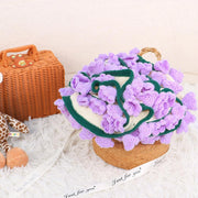 YSHomy Couverture en crochet Motif fleurs – Campanules violettes