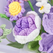 YSHomy Häkel-Eustoma Morgen Glory Rose Tulpe Strauß