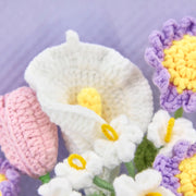 YSHomy Häkel-Eustoma Morgen Glory Rose Tulpe Strauß