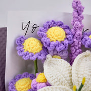 YSHomy Gehäkelter Lilien-Prunkwinden-Aster-Rosen-Strauß