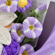YSHomy Gehäkelter Lilien-Prunkwinden-Aster-Rosen-Strauß