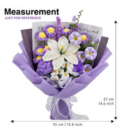 YSHomy Gehäkelter Lilien-Prunkwinden-Aster-Rosen-Strauß