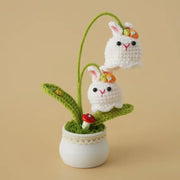 YSHomy Crochet Cute Bunny Branch Flower Pot