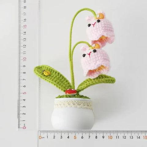 YSHomy Crochet Cute Bunny Branch Flower Pot