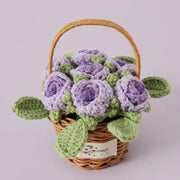 YSHomyのかわいい小さいかぎ針編みの花のバスケット シリーズ