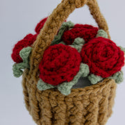 YSHomy Crochet Rose Basket Car Hanging